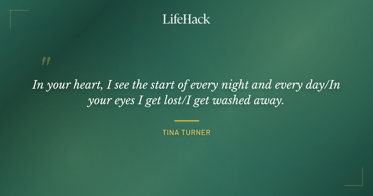 Quote by Tina Turner