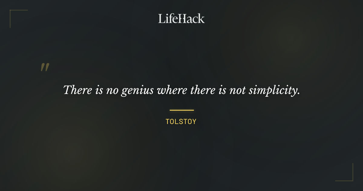 Quote by Tolstoy