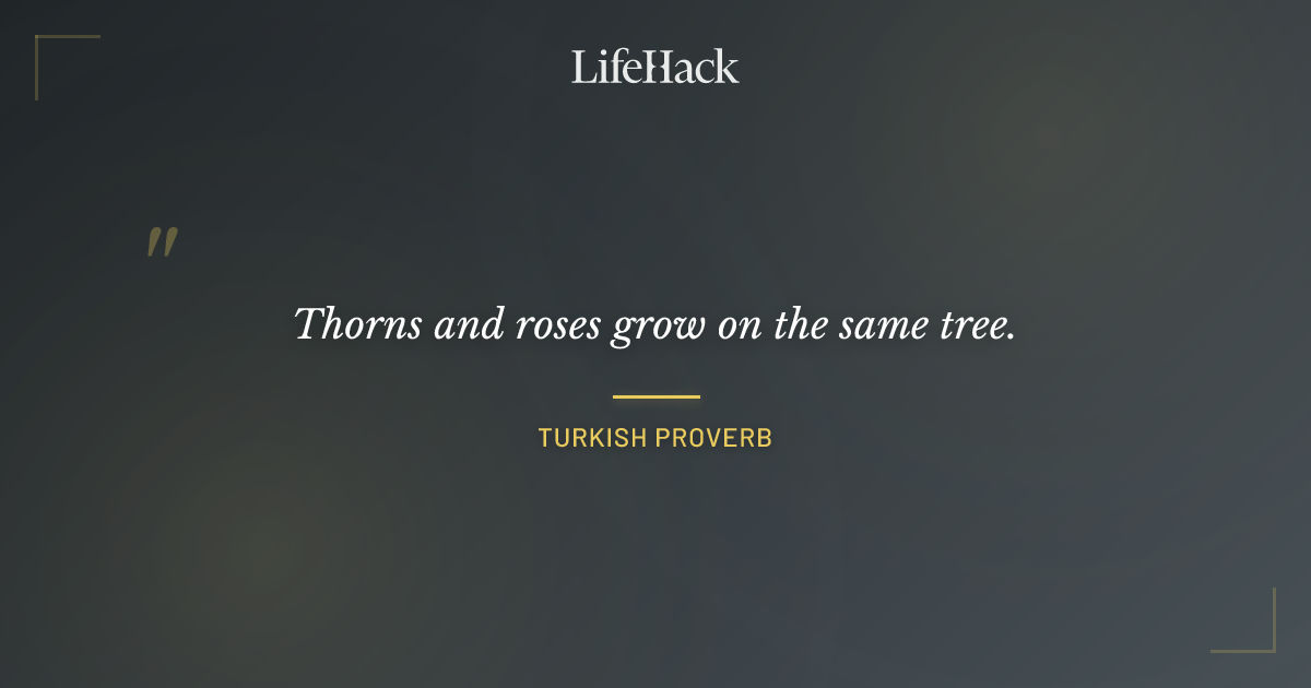 Quote by Turkish Proverb