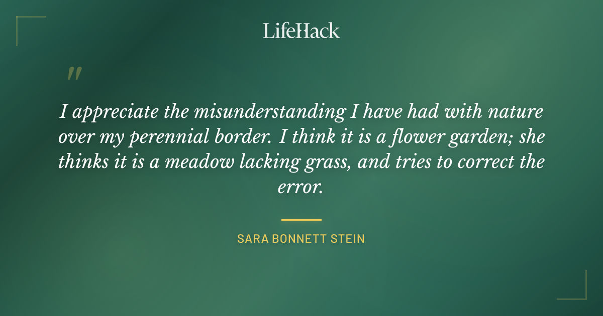 Quote by Sara Bonnett Stein