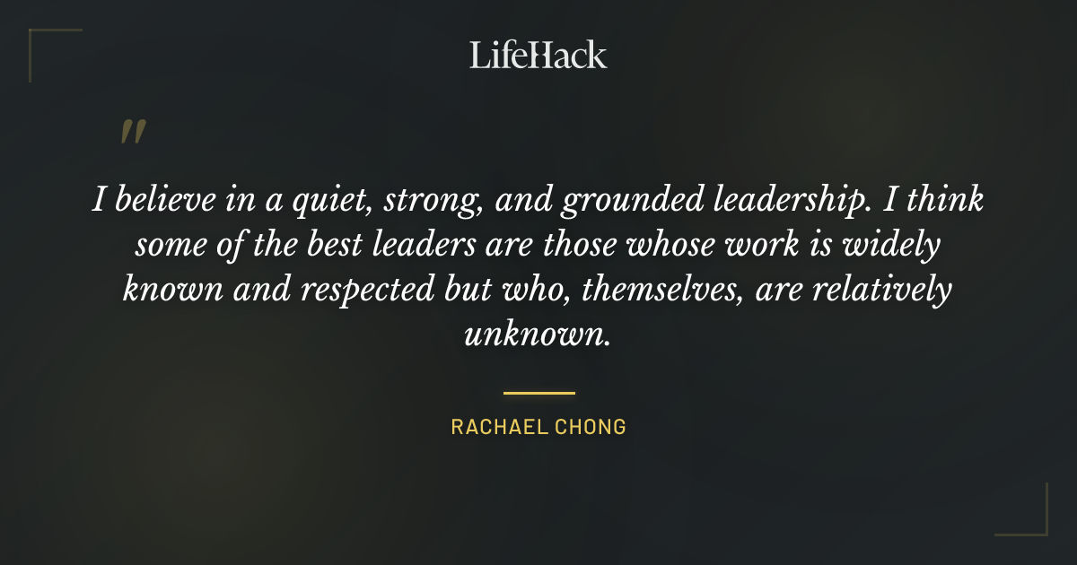 Quote by Rachael Chong