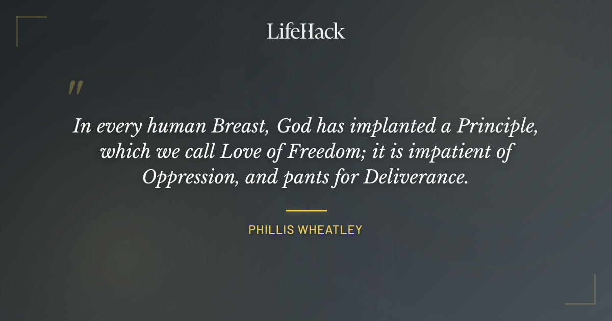Quote by Phillis Wheatley