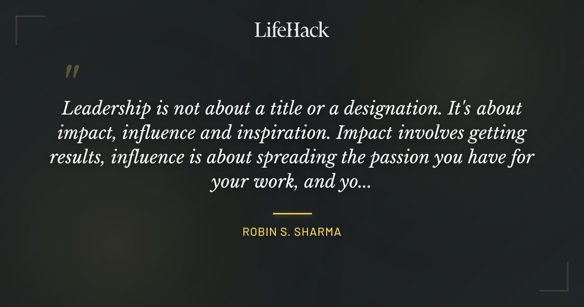 Quote by Robin S. Sharma