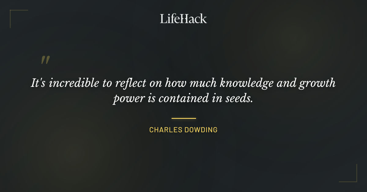 Quote by Charles Dowding