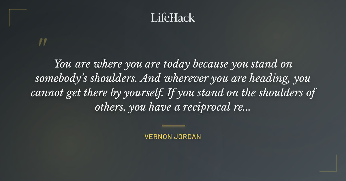 Quote by Vernon Jordan