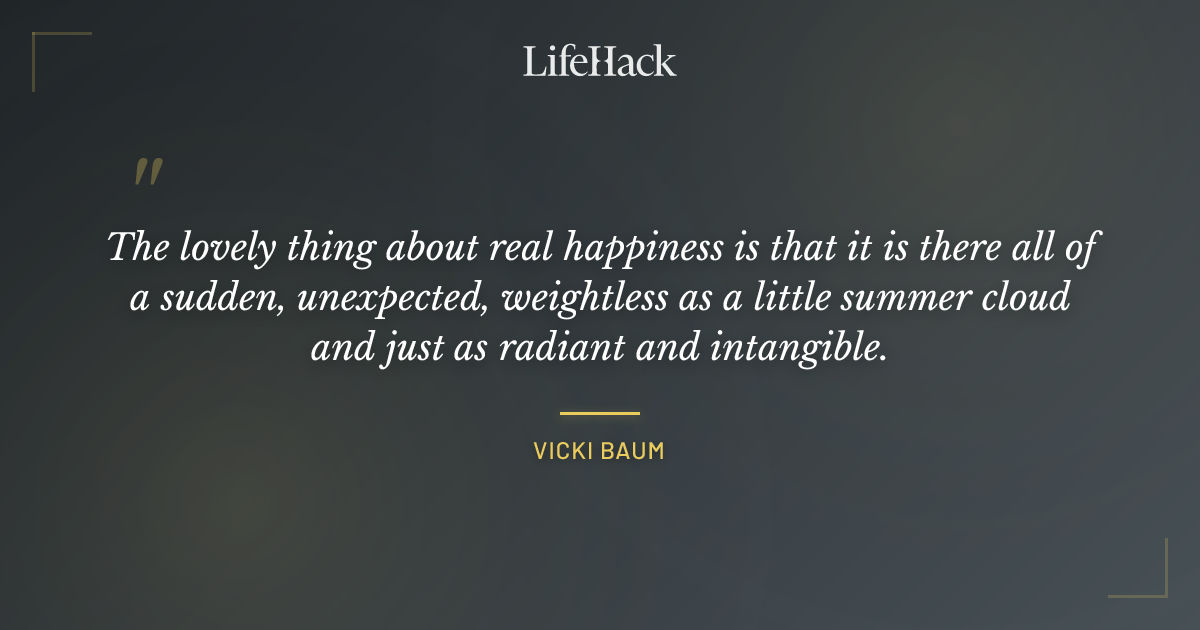 Quote by Vicki Baum