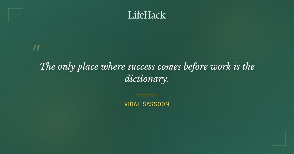 Quote by Vidal Sassoon