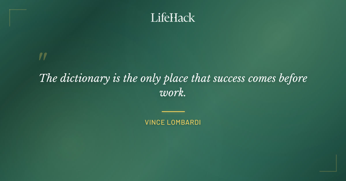 Quote by Vince Lombardi