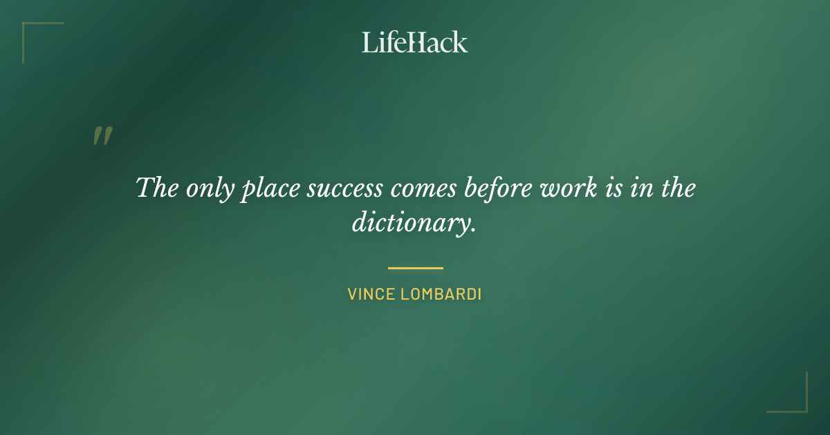 Quote by Vince Lombardi