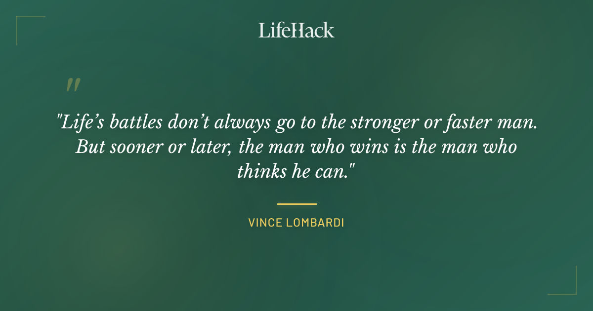 Quote by Vince Lombardi