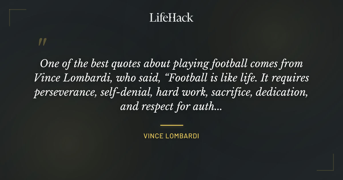 Quote by Vince Lombardi