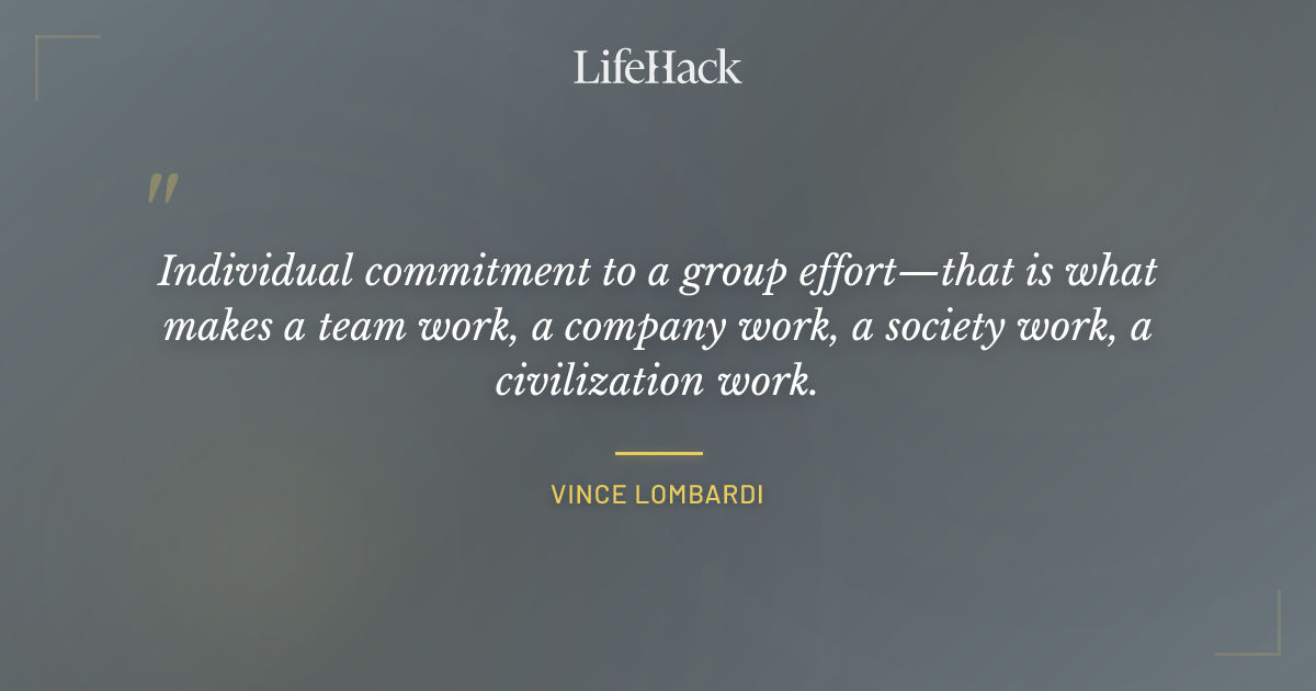 Quote by Vince Lombardi