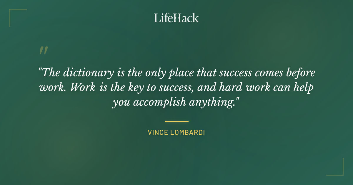 Quote by Vince Lombardi