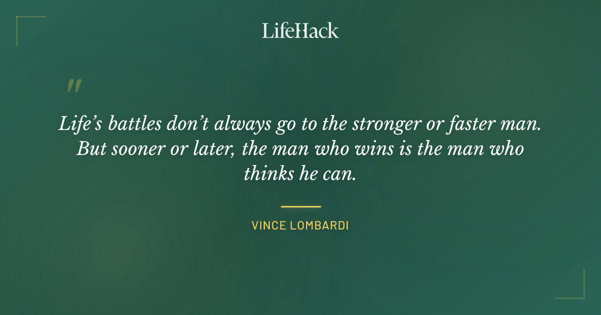Quote by Vince Lombardi
