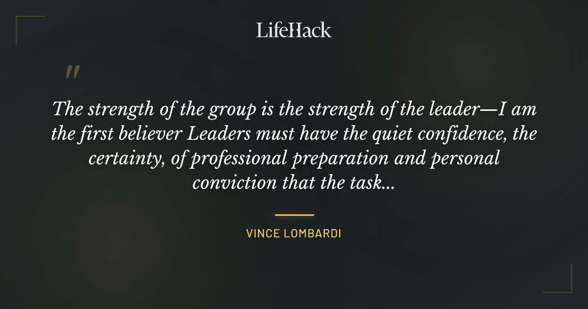 Quote by Vince Lombardi