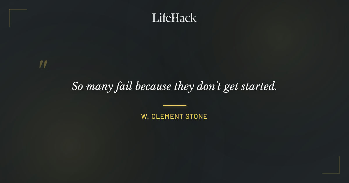 Quote by W. Clement Stone