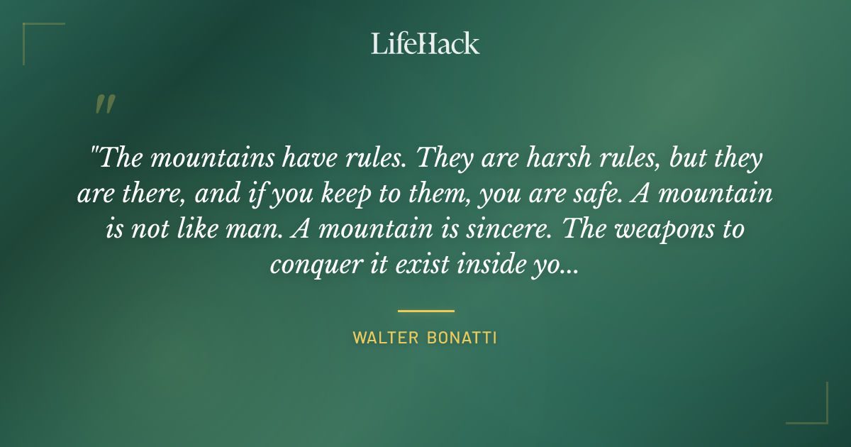 Quote by Walter Bonatti