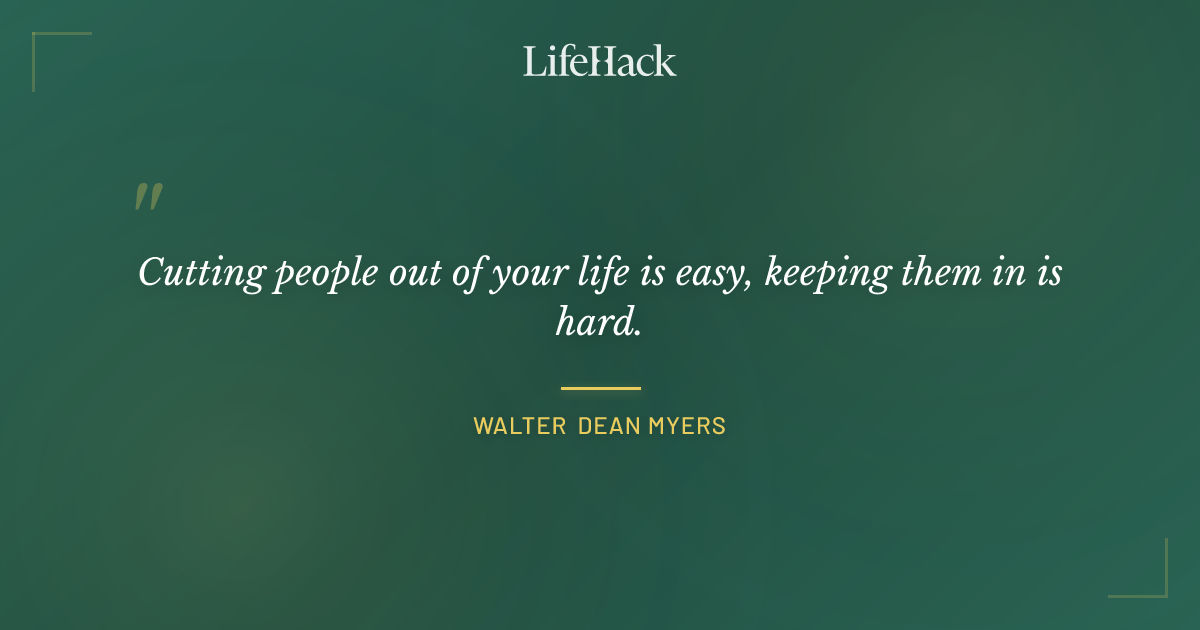 Quote by Walter Dean Myers