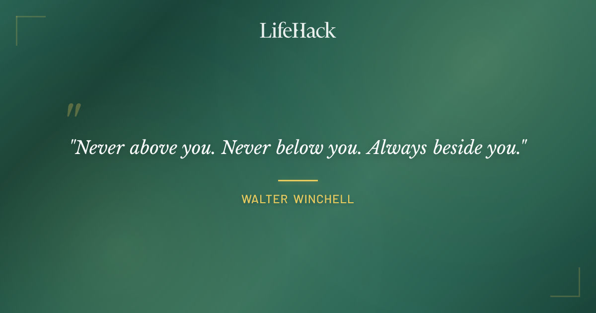 Quote by Walter Winchell