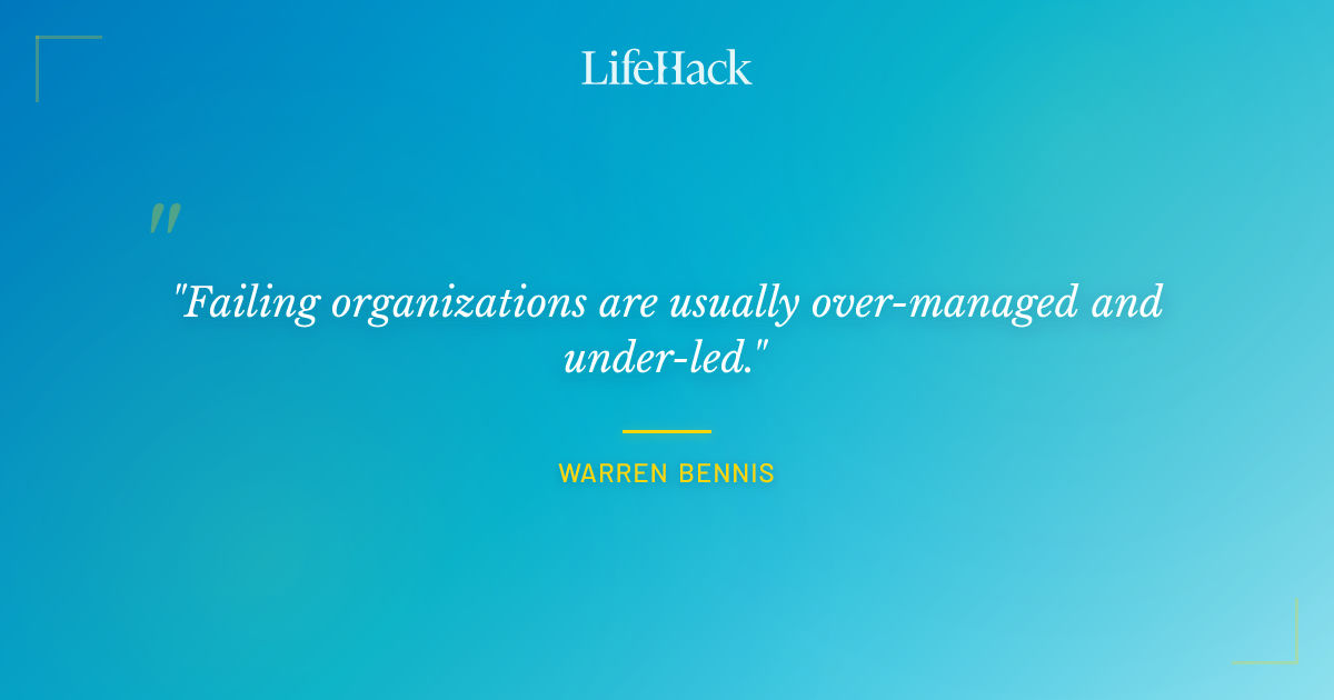 Quote by Warren Bennis
