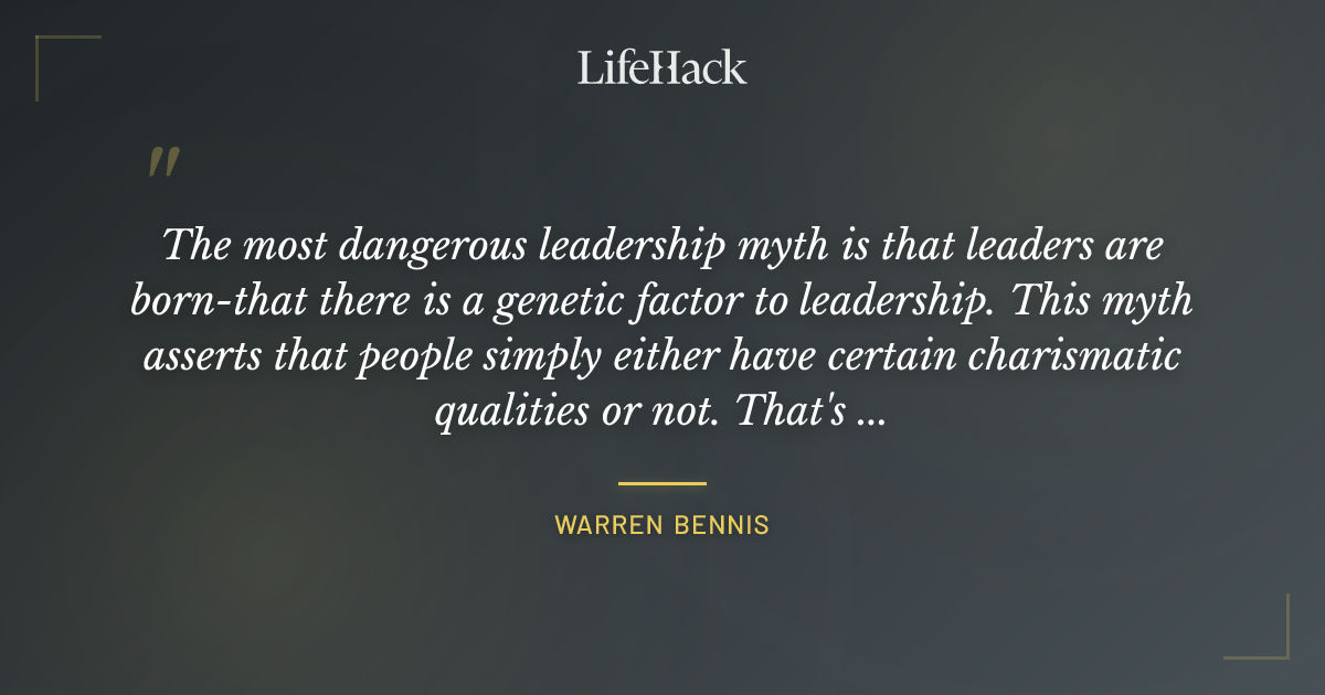 Quote by Warren Bennis
