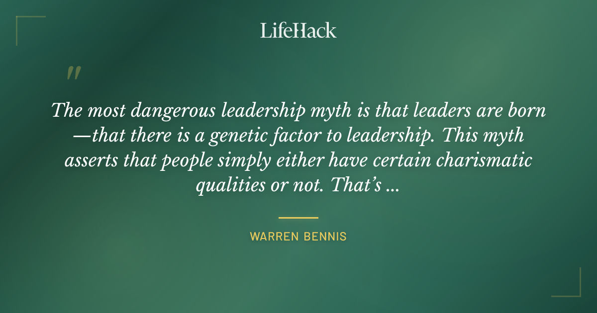 Quote by Warren Bennis