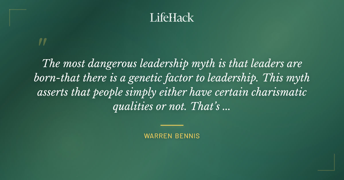Quote by Warren Bennis