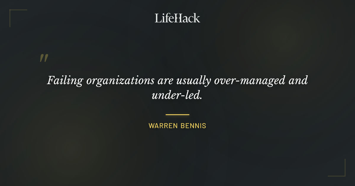 Quote by Warren Bennis