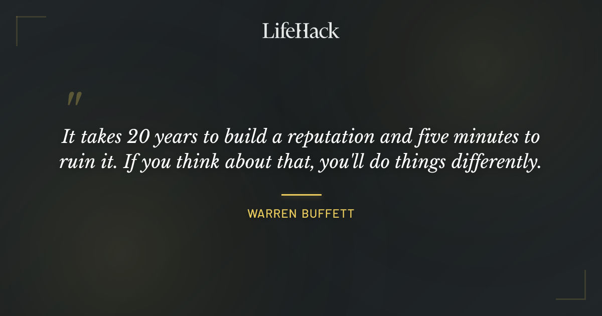 Quote by Warren Buffett