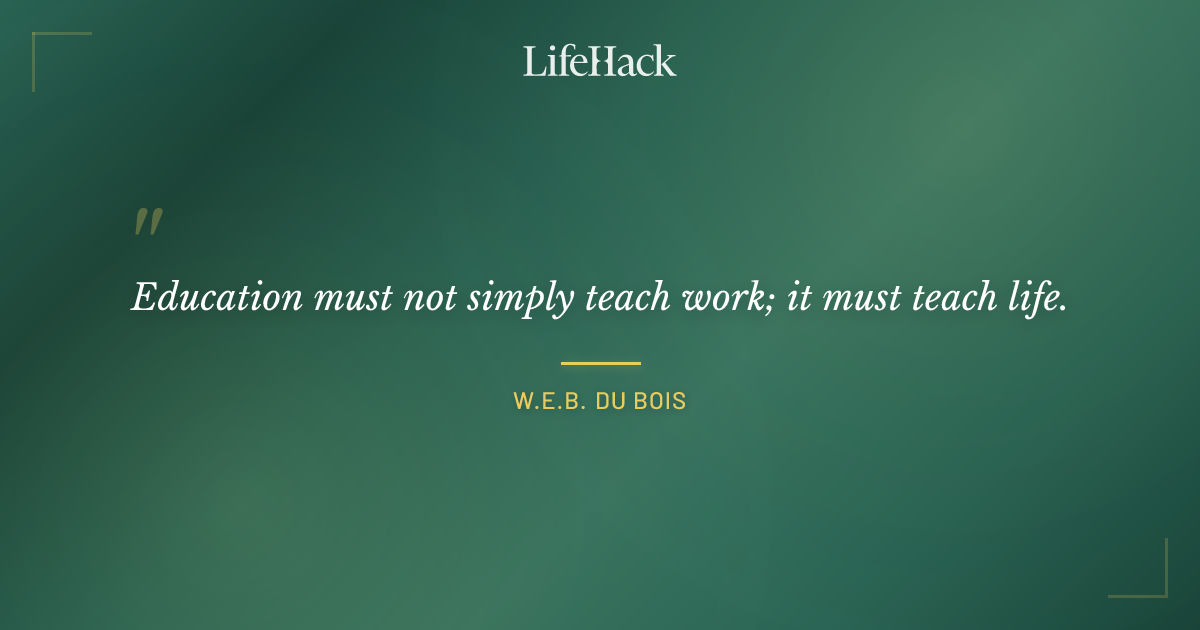 Quote by W.E.B. Du Bois