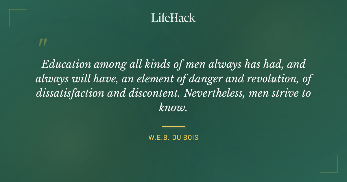Quote by W.E.B. Du Bois