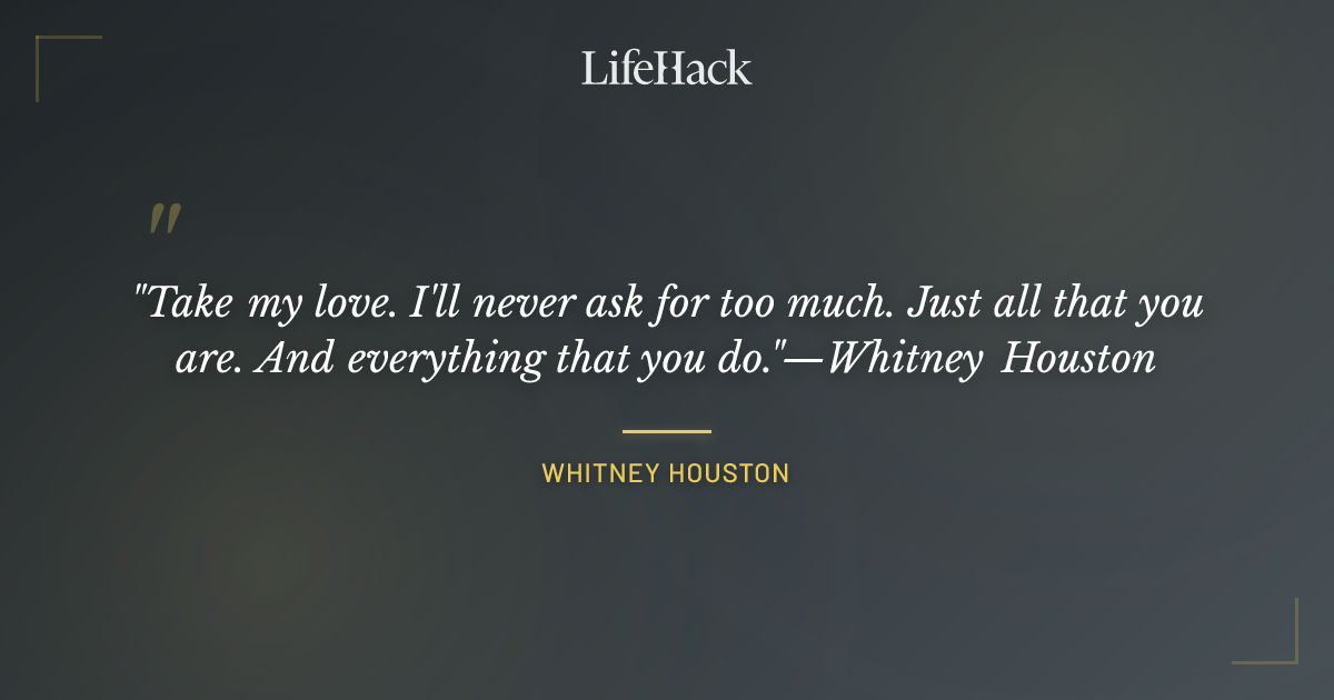 Quote by Whitney Houston