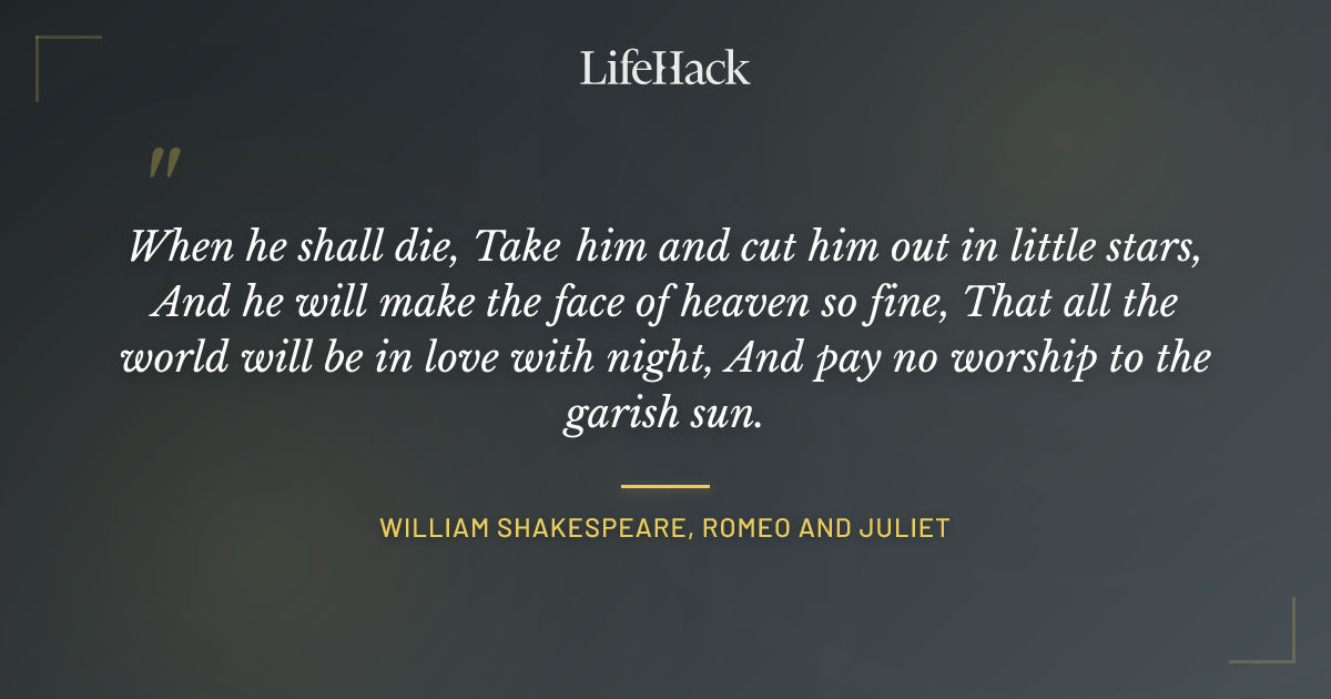 Quote by William Shakespeare, Romeo and Juliet