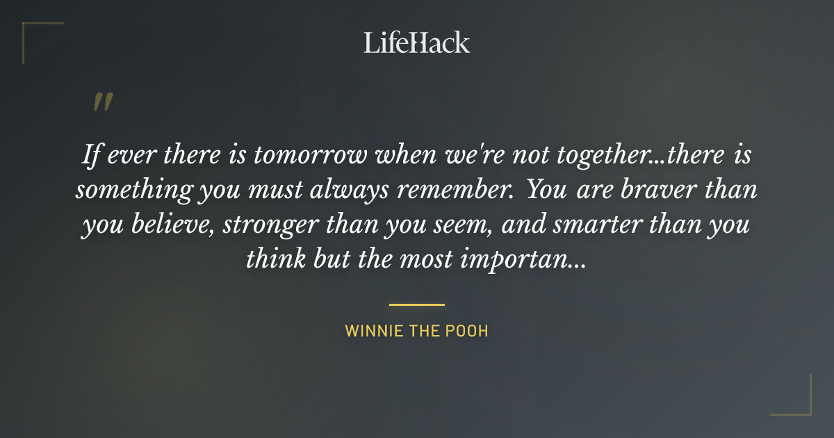 Quote by Winnie the Pooh
