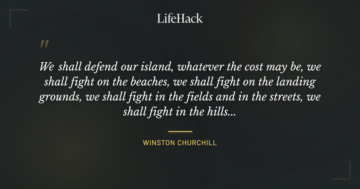 Quote by Winston Churchill