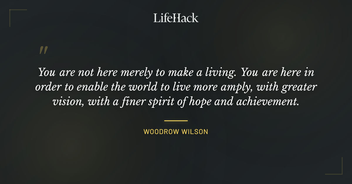 Quote by Woodrow Wilson