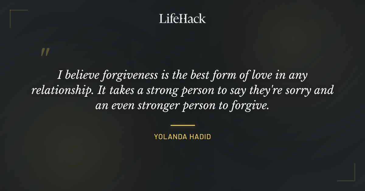 Quote by Yolanda Hadid