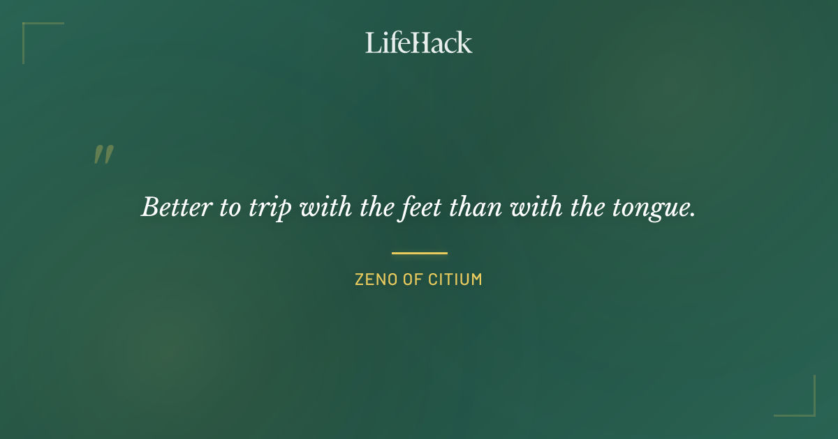 Quote by Zeno of Citium