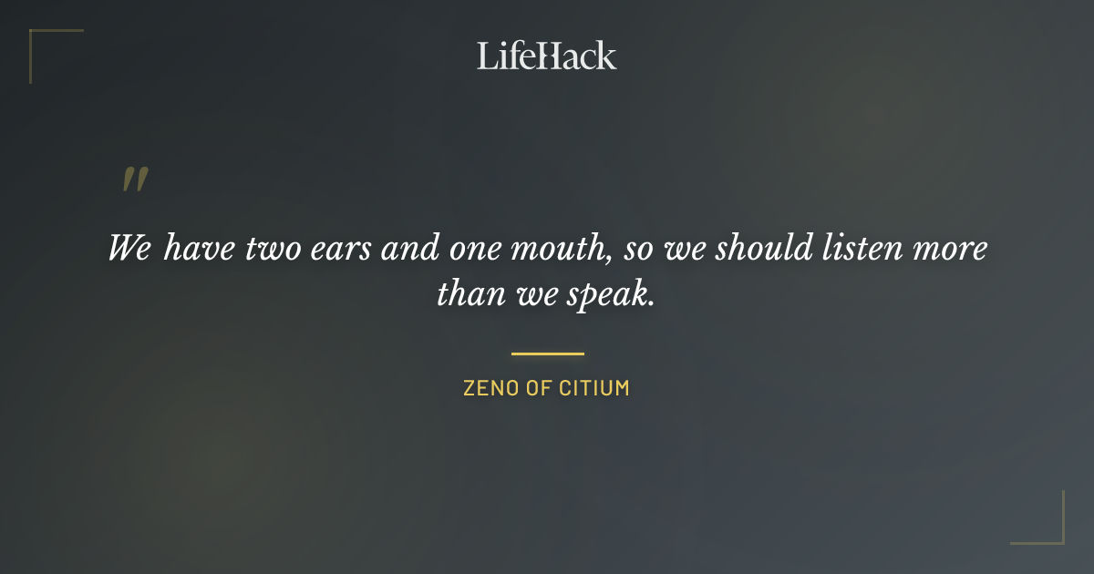 Quote by Zeno of Citium